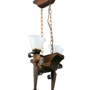 Люстра дерев'яна виробництво Sirius S7140/2 темний обжиг на 2 плафона Люстра дерев'яна виробництво Sirius S7140/2 темний обжиг на 2 плафона