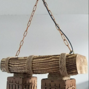 Люстра дерев'яна виробництво Sirius S7056/2 світлий обжиг на 2 плафона Люстра дерев'яна виробництво Sirius S7056/2 світлий обжиг на 2 плафона