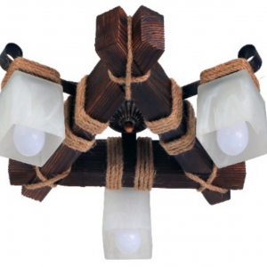 Люстра дерев'яна виробництво Sirius S7041/3 (темний обжиг) Люстра дерев'яна виробництво Sirius S7041/3 (темний обжиг)