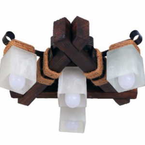 Люстра дерев'яна виробництво Sirius S7104/4 (темний обжиг) Люстра дерев'яна виробництво Sirius S7104/4 (темний обжиг)