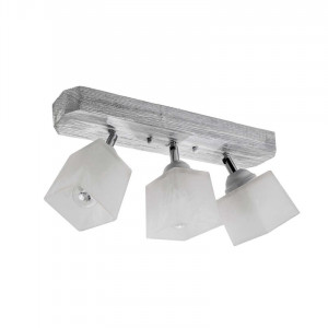 Люстра дерев'яна виробництво Sirius S7064/3 біле срібло на 3 плафона Люстра дерев'яна виробництво Sirius S7064/3 біле срібло на 3 плафона