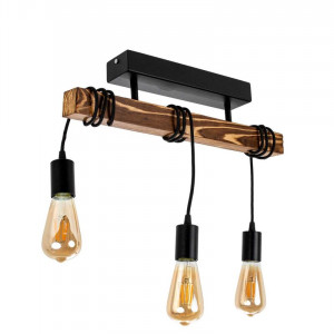 Люстра дерев'яна виробництво Sirius S7130/3 світлий обжиг на 3 лампочки Люстра дерев'яна виробництво Sirius S7130/3 світлий обжиг на 3 лампочки