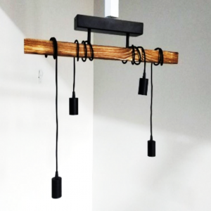 Люстра дерев'яна виробництво Sirius S7131/4 світлий обжиг на 4 лампочки Люстра дерев'яна виробництво Sirius S7131/4 світлий обжиг на 4 лампочки