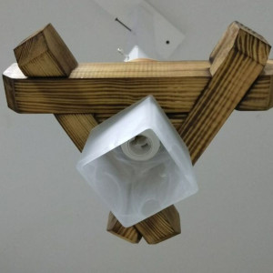 Люстра дерев'яна виробництво Sirius S7085/1 світлий обжиг на 1 плафон Люстра дерев'яна виробництво Sirius S7085/1 світлий обжиг на 1 плафон