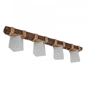 Люстра дерев'яна стельова виробництво Sirius S7101/4 темний обжиг на 4 плафона Люстра дерев'яна стельова виробництво Sirius S7101/4 темний обжиг на 4 плафона