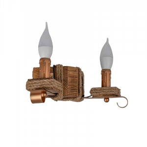 Люстра дерев'яна виробництво Sirius S7005/2 світлий обжиг на 2 лампочки