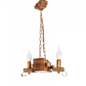 Люстра дерев'яна виробництво Sirius S7034/2 світлий обжиг на 2 лампочки Люстра дерев'яна виробництво Sirius S7034/2 світлий обжиг на 2 лампочки