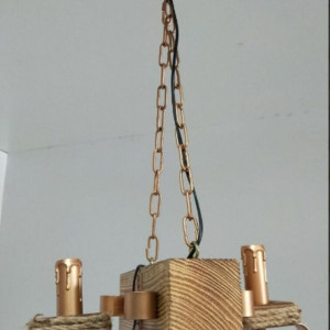 Люстра дерев'яна виробництво Sirius S7034/2 світлий обжиг на 2 лампочки Люстра дерев'яна виробництво Sirius S7034/2 світлий обжиг на 2 лампочки