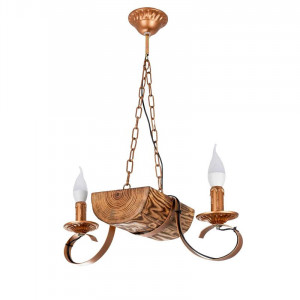 Люстра дерев'яна виробництво Sirius S7099/2 світлий обжиг на 2 лампочки Люстра дерев'яна виробництво Sirius S7099/2 світлий обжиг на 2 лампочки