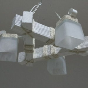 Люстра дерев'яна виробництво Sirius S7040/3 біла на 3 плафона Люстра дерев'яна виробництво Sirius S7040/3 біла на 3 плафона