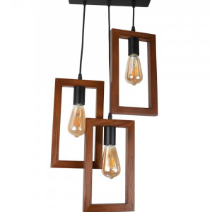 Люстра дерев'яна виробництво Sirius S7147/3 горіх на 3 лампочки Люстра дерев'яна виробництво Sirius S7147/3 горіх на 3 лампочки