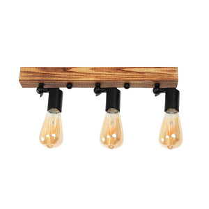 Люстра дерев'яна виробництво Sirius S7148/3 світлий обжиг+чорний на 3 лампочки Люстра дерев'яна виробництво Sirius S7148/3 світлий обжиг+чорний на 3 лампочки