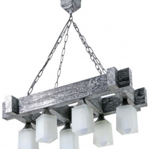 Люстра дерев'яна виробництво Sirius S7119/6 (темний обжиг) Люстра дерев'яна виробництво Sirius S7119/6 (темний обжиг)