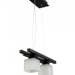 Люстра підвісна металева виробництво Sirius PR 1002/2 чорний на 2 плафона