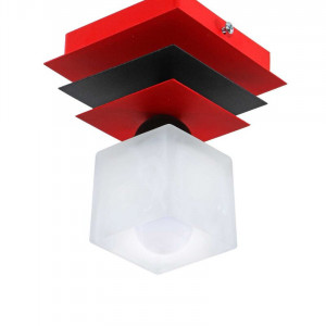 Люстра металева виробництво Sirius PR 1006/1 червоний+чорний на 1 плафон