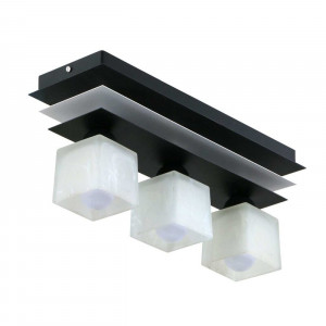 Люстра металева виробництво Sirius PR 1009/3 чорний+білий на 3 плафона