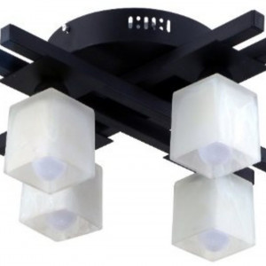 Люстра металева виробництво Sirius PR 1010/4 чорний на 4 плафона