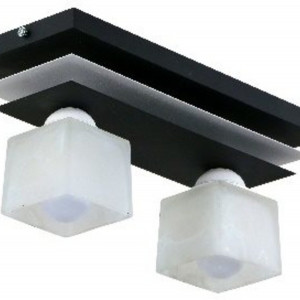 Люстра металева виробництво Sirius PR 1012/2 чорний+білий на 2 плафона