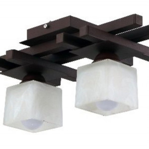 Люстра металева виробництво Sirius PR 1014/2 коричневий на 2 плафона