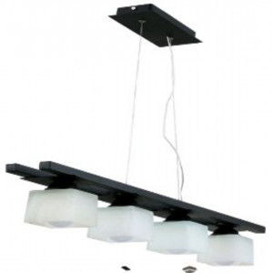 Люстра підвісна металева виробництво Sirius PR 1013/4 чорний на 4 плафона