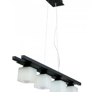 Люстра підвісна металева виробництво Sirius PR 1013/4 чорний на 4 плафона