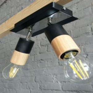 Люстра металева виробництво Sirius PR 1043/2 чорний на 2 лампочки