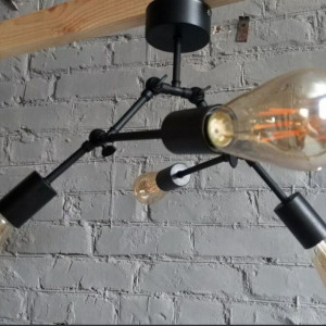 Люстра металева виробництво Sirius PR 1041/1 чорний на 1 лампочку