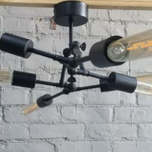 Люстра металева виробництво Sirius PR 1041/1 чорний на 1 лампочку