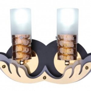 Бра настінне Sirius N 6017-2BK+GD на 2 плафони