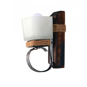 Бра дерев'яне виробництво Sirius S7001/1 темний обжиг на 1 плафон