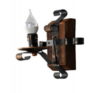 Бра дерев'яне виробництво Sirius S7007/1 темний обжиг на 1 лампочку