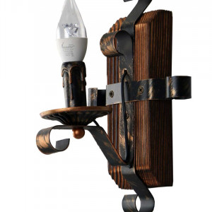 Бра дерев'яне виробництво Sirius S7007/1 темний обжиг на 1 лампочку