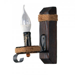 Бра дерев'яне виробництво Sirius S7008/1 темний обжиг на 1 лампочку