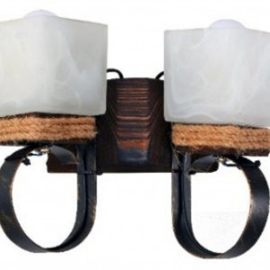 Бра дерев'яне виробництво Sirius S7011/2 темний обжиг на 2 плафона