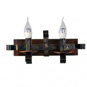 Бра дерев'яне виробництво Sirius S7014/2 темний обжиг на 2 лампочки