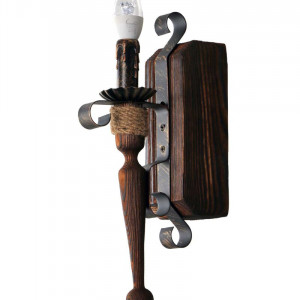 Бра дерев'яне виробництво Sirius S7015/1 темний обжиг на 1 лампочку