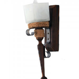 Бра дерев'яне виробництво Sirius S7021/1 темний обжиг на 1 плафон