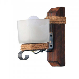 Бра дерев'яне виробництво Sirius S7027/1 темний обжиг на 1 плафон