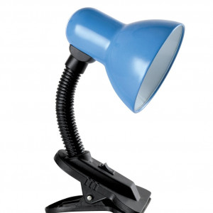 Лампа настільна Sirius TY 1108B на одну лампочку з прищіпкою (блакитна)