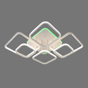 Люстра світлодіодна акрілова Sirius DK5854B/6 WH (RGB) 176W+10W