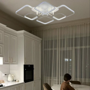 Люстра світлодіодна акрілова Sirius DK5854B/6 WH (RGB) 176W+10W