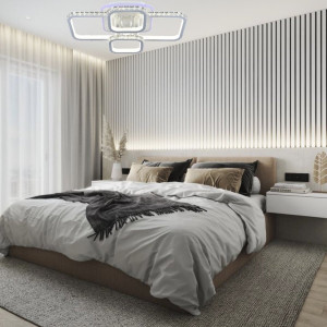 Люстра світлодіодна акрилова Sirius DK5858/4 WH (RGB) 200W+8W