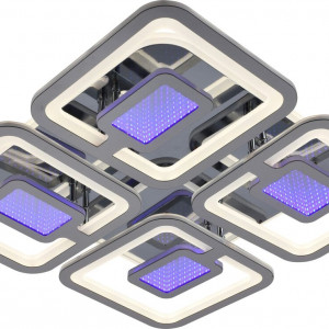 Люстра світлодіодна акрілова Sirius LI8893/4A CR (BL+YL) 178W+48W