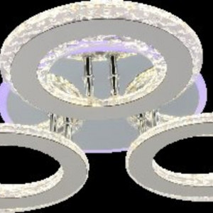 Люстра світлодіодна акрілова Sirius LI8423/3 CR (RGB) 114W+7W