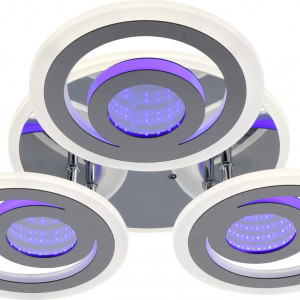 Люстра світлодіодна акрілова Sirius LI8889/3B CR (BL+YL) 72W+24W