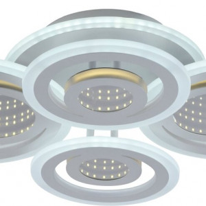 Люстра світлодіодна акрілова Sirius LI8889/2+2 WH (BL+YL) 104W+44W