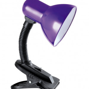 Лампа настільна Sirius TY 1108B на одну лампочку з прищіпкою (фіолетова)