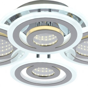 Люстра світлодіодна акрілова Sirius LI8889/2+2 CR (BL+YL) 104W+44W