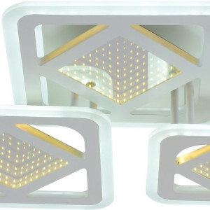 Люстра світлодіодна акрілова Sirius LI8885/3A WH (BL+YL) 98W+42W