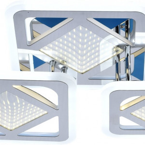 Люстра світлодіодна акрілова Sirius LI8885/3A CR (BL+YL) 98W+42W